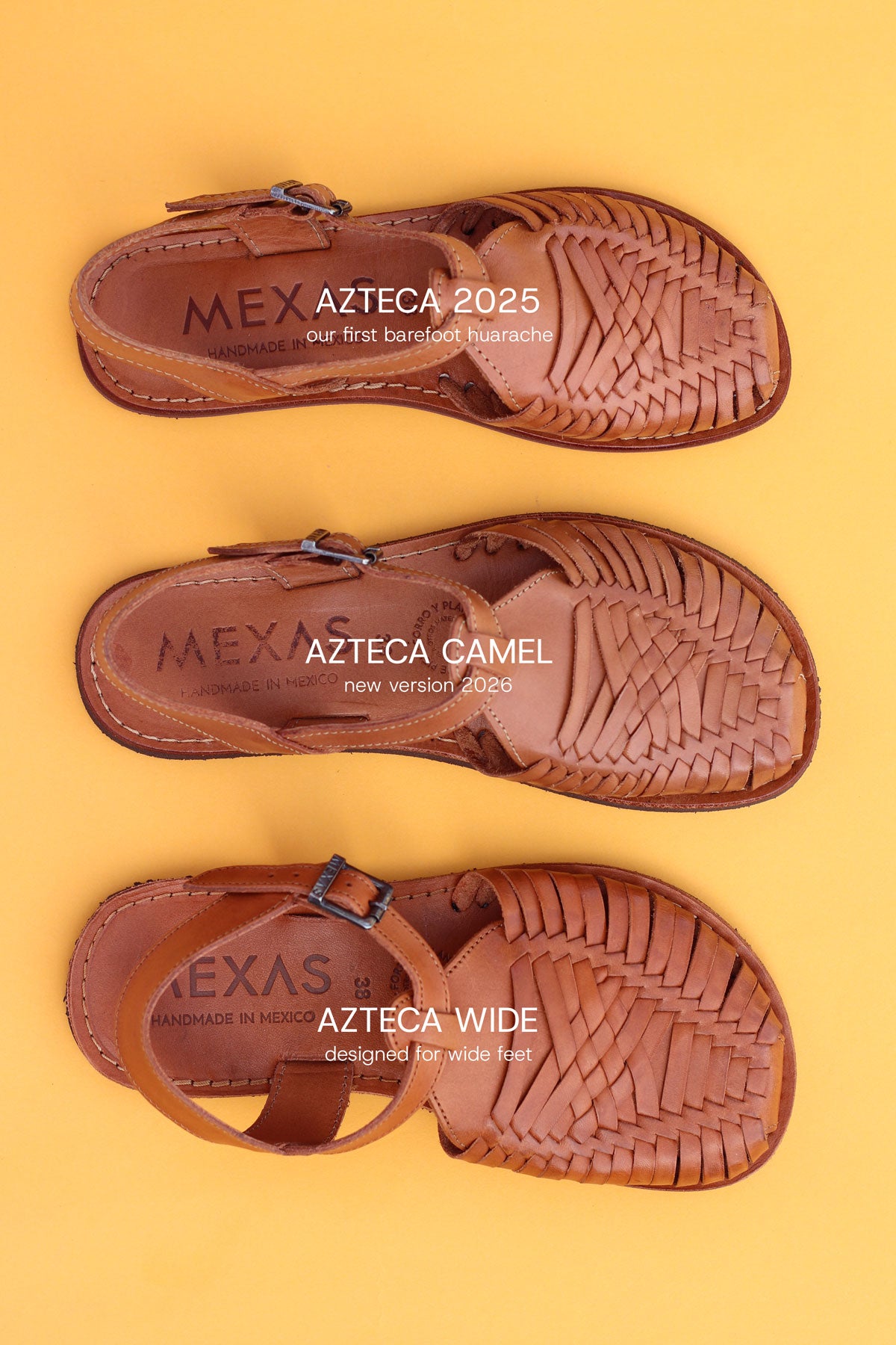 NEAT Cotton Mexican | BELTLESS サイズM MEXAS Azteca Wide Camel | Barefoot sandals for wide feet