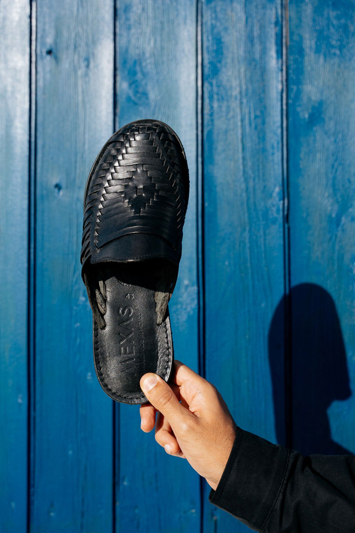 MEXAS San Pancho Black | Leather mules for men