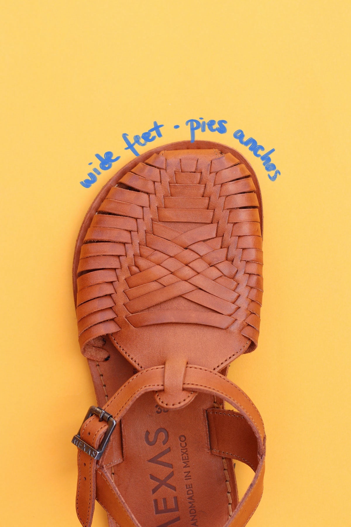 MEXAS Azteca Wide Camel | Barefoot sandals for wide feet
