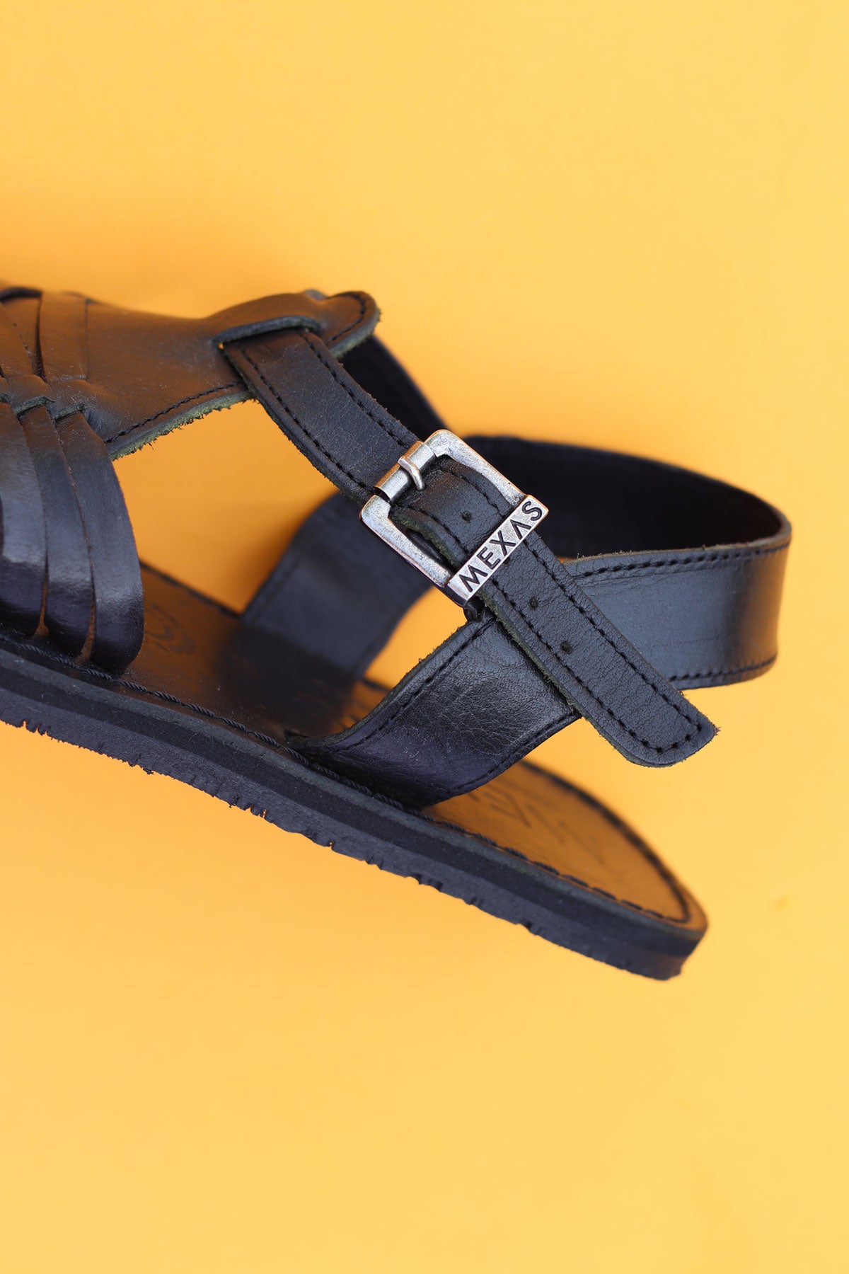 MEXAS Azteca Wide Black | Barefoot sandals for wide feet